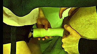 Femdom Wife Pegging Husband with Big Dildo and Very Deep