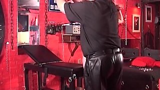 Spanking Show with Tied up German Lady