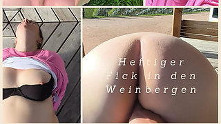 Village slut fucks naked in the vineyards