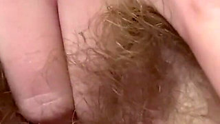 Quick and Wet Orgasm Hairy Bush Clit