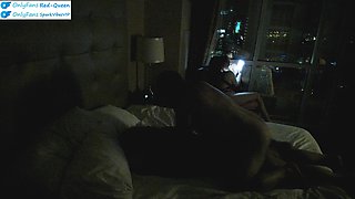 Cuckquean Wife Watches and Films From the Hotel Cuck Chair as Her Husband Fucks a Girl He Found in Las Vegas on Vacation