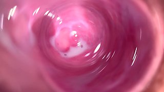 Camera Inside My Tight Creamy Pussy, Internal View of My Horny Vagina