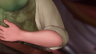 Big Boobs Giant Orc Woman Dirty Outdoor Sex and Pussy Creampie - Cartoon Animated Porn Game - What a Legend! - Part 25