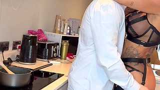 Sucked off in the Kitchen