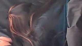 It's in the Other Hole!! Submissive Amateur Schoolgirl Fucked in Skirt and Stockings
