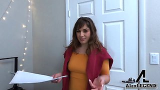 Blue-eyed Russian tutor Alex Legend gives a hot handjob in POV style