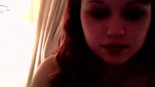 Pregnant Redhead Masturbates on Webcam