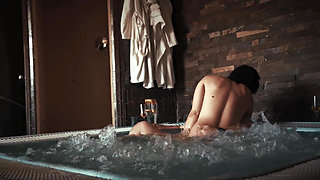 Beautiful Horny MILF Fucked by Stranger in Jacuzzi Vintage Aamateur