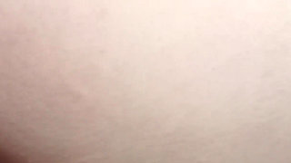 Cum dripping from housewife's wet pussy