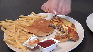 Fast Food & Donat Foot Feeding!