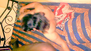 Tamil Desi Chubby Wife Suji Sucks Young Black Bull's Cock on Knees for Cuck: Pt 1! IndianHotwifeX