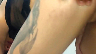 Skinny Wife Takes on a Giant BBC in Front of Her Cuckold
