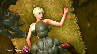 HatanoMiwa Intense Goblin Orgy: Skinny Curvy Slut Gets Gangbanged and Drenched in Cum
