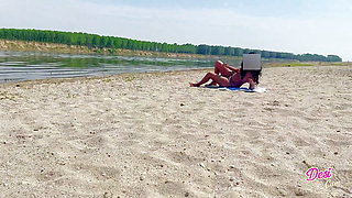 Having Naked Fuck Fun on Outdoor Nude Beach with a Big Booty Sexy Stranger