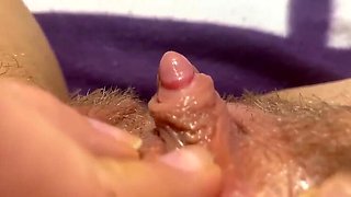 Huge Clit Rubbing & Jerking Orgasm - Extreme Close Up POV Masturbation