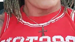 I Take Out My Tits and Fuck Myself in the Car so They Can See Me