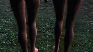 Angels Awakening 12 - Nude Swimming and Lesbian Kiss Scene in a Moonlit Pool