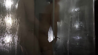 Dick Slipped Into Soapy Vagina of Petite Brunette