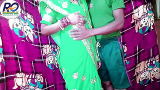 Indian desi new bride bhabhi in green saree blouse fucked and cock sucking hindi audio claire wayes