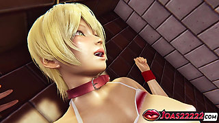 3D Hentai: Blonde Anime Girl Mito Ikumi - Experience Double Dildo Insertion, Wet Pussy Licking, and Intense Fingering Squirt
