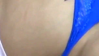 Big Stepson Cumshot on Stepmom's Tits During Beach Vacation