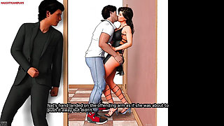Couple's Love 08 - Cuckold Husband Watches His Hotwife Kissing Another Man in Front of Him - 3D Porn Game