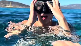 Clear Skys Blue Water With The Perfect Babe Angel Youngs