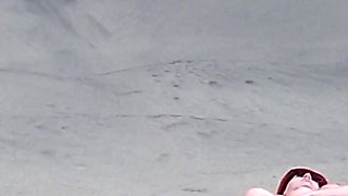 Sensual Nude Beach Goddess Captured by Drone - Ultimate Aerial Beauty