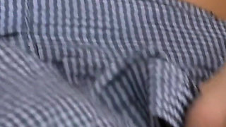 Natural Tits Brunette Secretary Girl Masturbating in Office Break