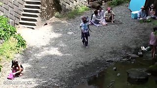 Flexible Asian fucked in hardcore threesome