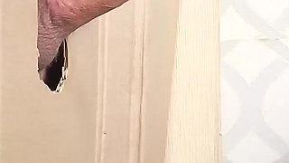 Brunette Alice’s First Glory Hole Adventure