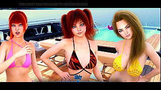 Hentai threesome with Misskitty2k in a sexy anime world