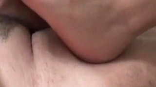 Erica Gives Hot Footjob for Two Dicks!