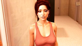 Steamy pc gameplay with an erotic tale featuring a curvy big-ass babe