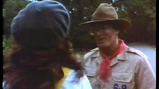 Old Dirty Ranger Bangs a Young Girl Scout From Behind