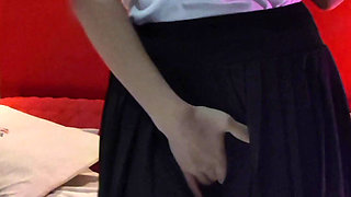 Somewhat Naughty College Girl with Flashing Ass