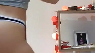Tiny Xtremely Sweaty Black Thong Pilates