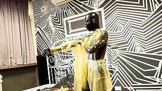 Mistress Danica latex solo masturbation