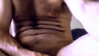 Hairy Daddy Strokes His Big Cock on Webcam
