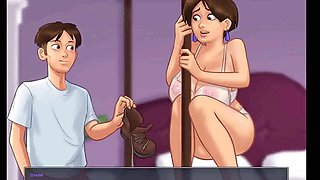 Red-hot cougar with big milky tits gets wild in summertime saga episode