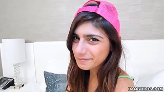 Bangbros - Asante Stone buries his big black cock in Mia Khalifa's narrow arab snatch