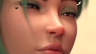 Sneaky Stepsis Sucked Stepbro's Cock in the shower- 3D Hentai Animated Porn - Family Crush