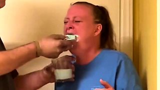 Bad girl mouth soaping