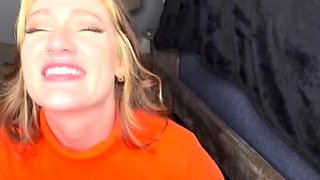 Hot amateur blonde pregnant toying her pussy solo