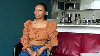 Pure latina teen on her first casting