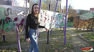 German Scout - Petite Latina Teen Priscila Belini with Perfect Tits Pick up for Casting Fuck