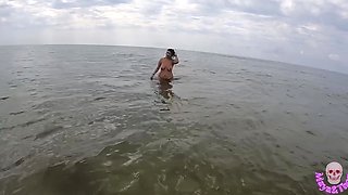 Golden Shower, Blowjob and POV Outdoor on the Beach