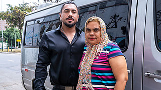 Fat Granny Ass Gets Destroyed in Driving Bus