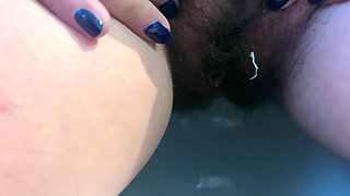 Another Piss in Light Pantyhose with Toilet Paper to Dry Pussy