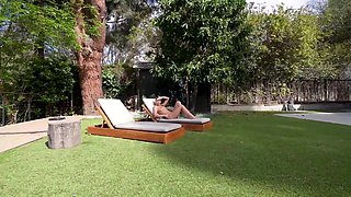 Lily Phillips And Lev Lieben - Hot British Stepsis Loves Sunbathing Naked And Sucking Cock